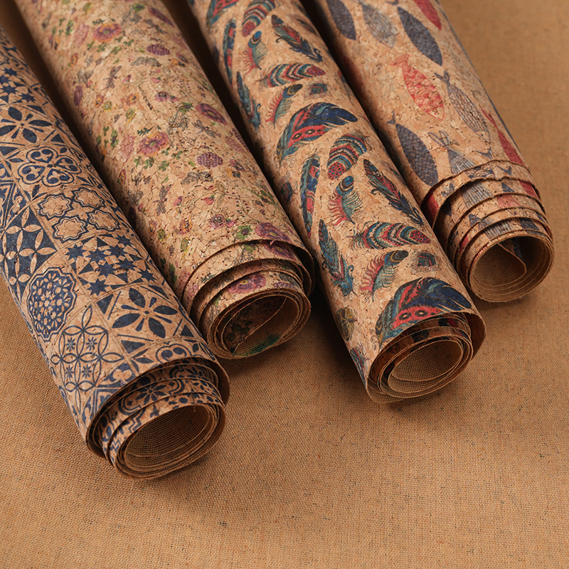 Car Accessories Cork - 100x138 cm Kurk Gedrukt PU Leer