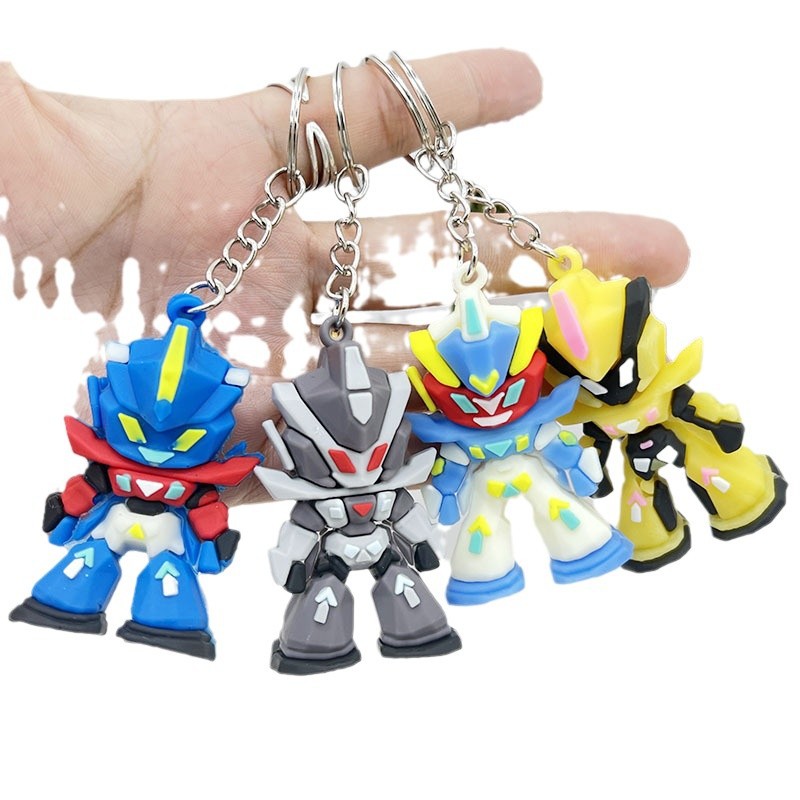Car Accessories For Boys - Gundam siliconen sleutelhanger, mini Mobile Suit