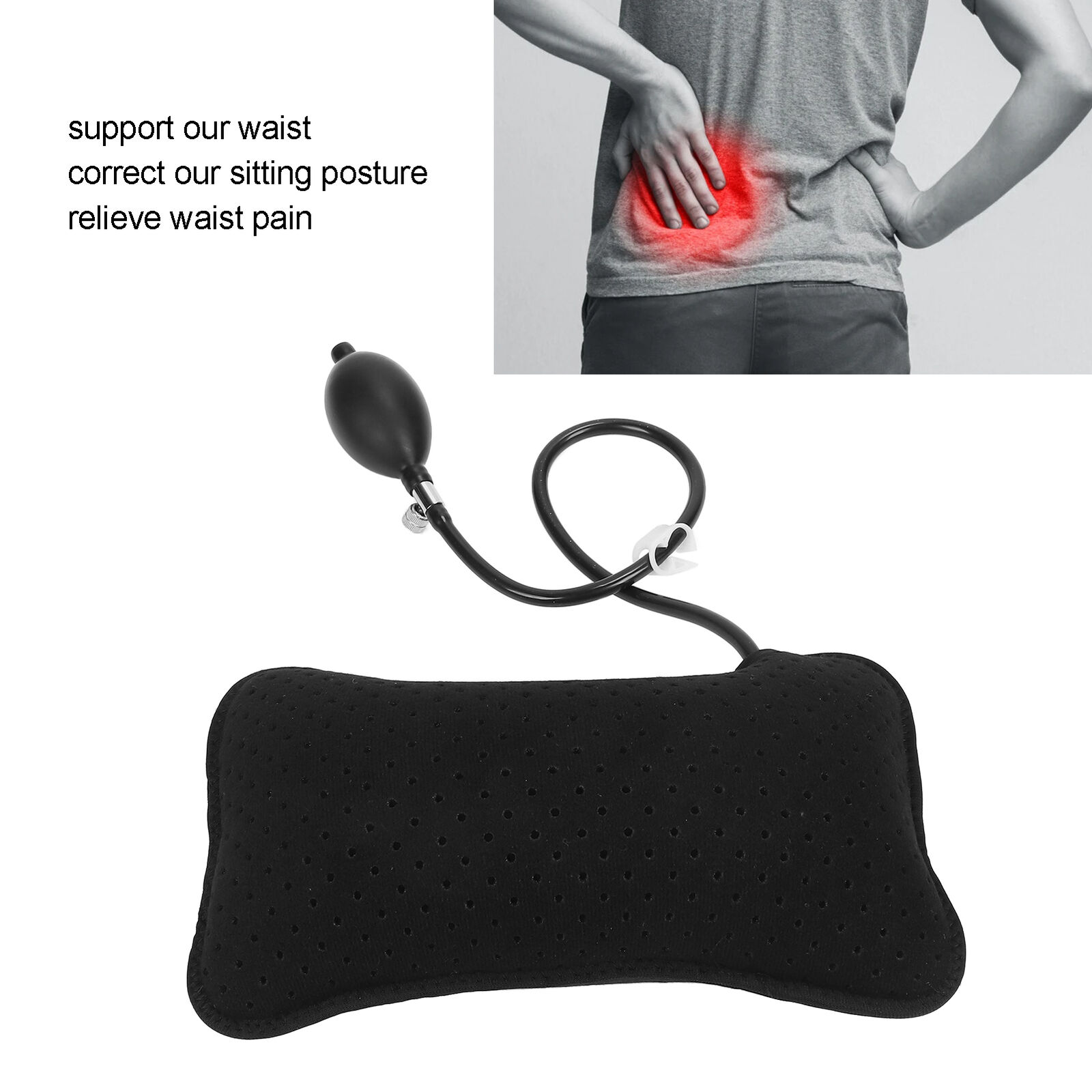 Car Accessories Limassol - Auto Opblaasbaar Lendensteun Kussen Draagbare Nek