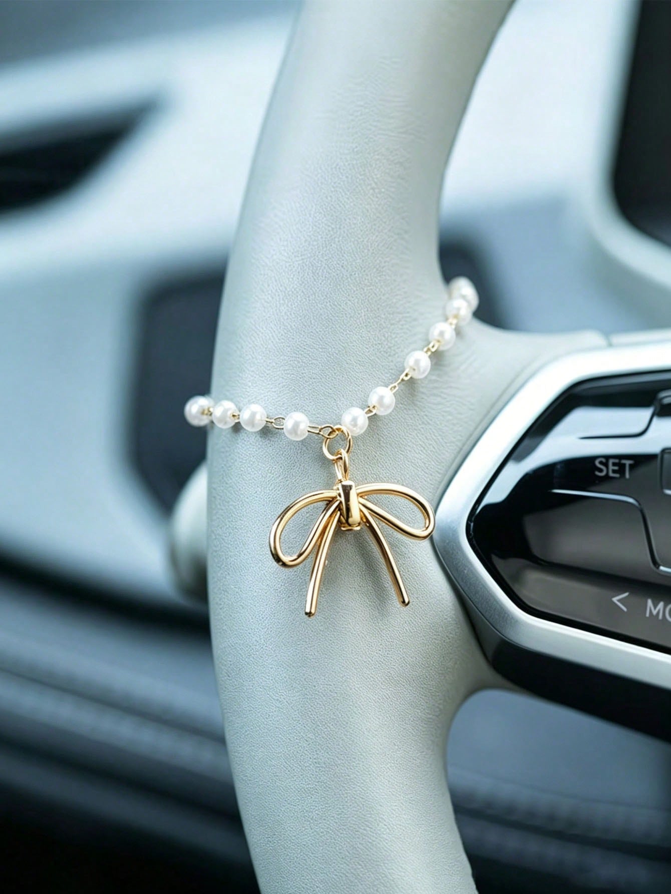 Car Accessories Evil Eye - Parelboog autohanger van legering, modieus spiegelhanger,