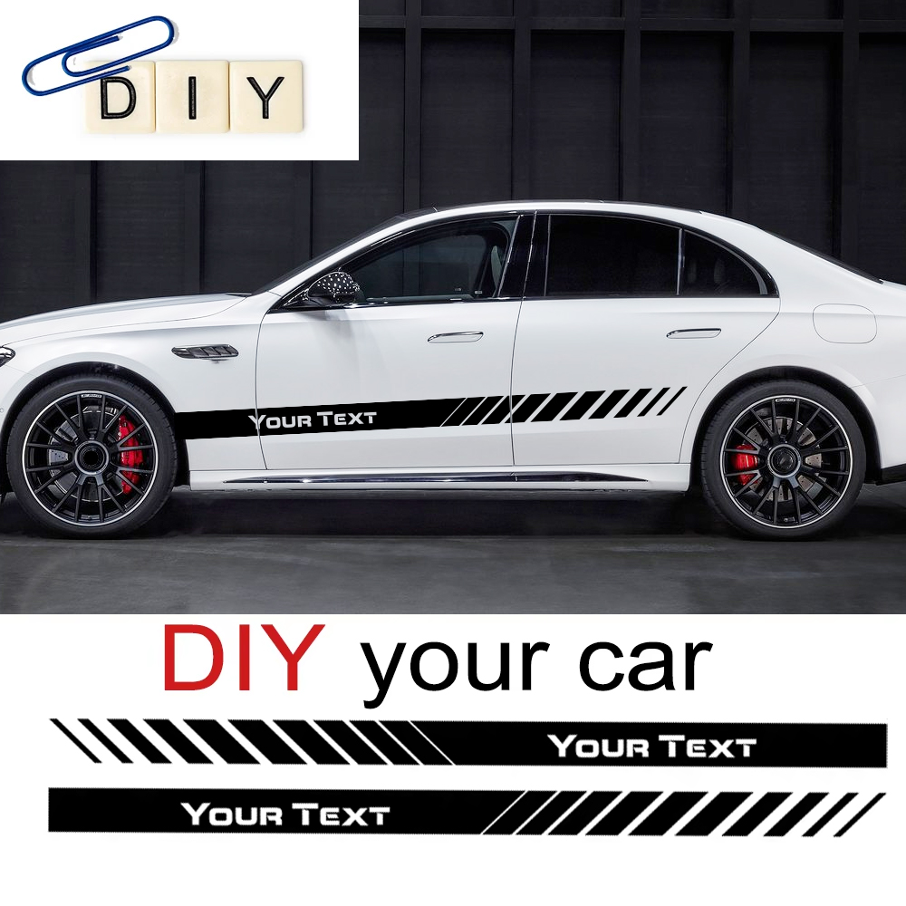 Car Accessories Racing - Aangepaste tekst auto zijdeur streep sticker