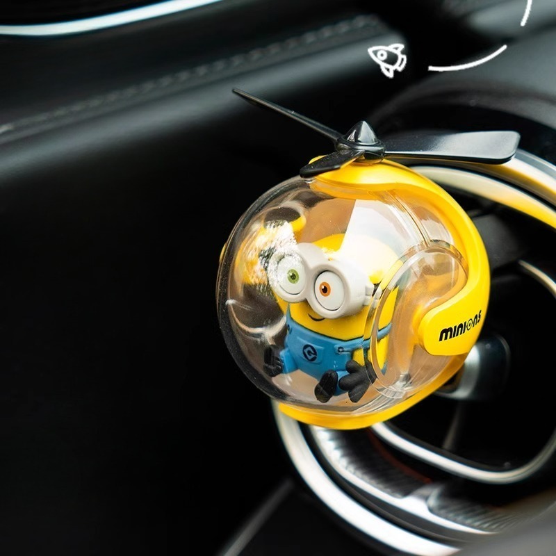 Car Accessories Interior - Minionsed autoluchtverfrisser, schattige cartoon auto-ventilatieparfumclip, creatieve