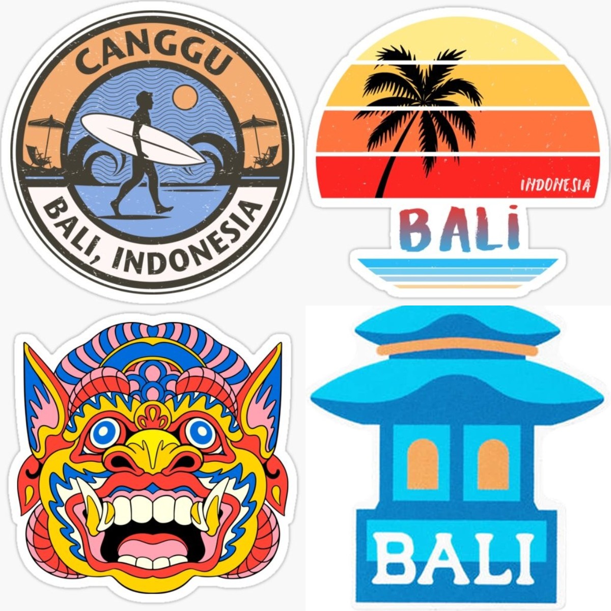 Car Accessories Bali - Bali Vinyl Stickers Indonesia Reissticker Laptop