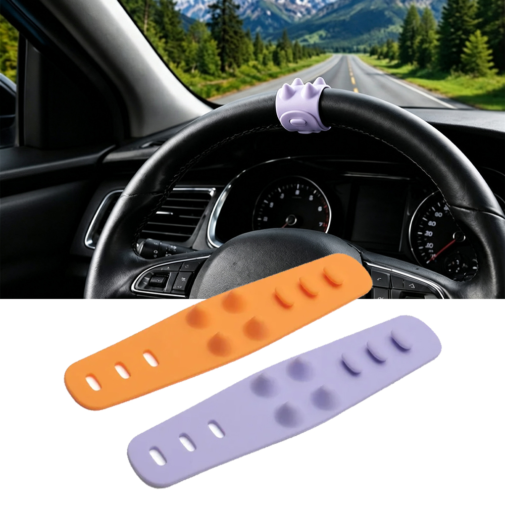 Car Accessories Limassol - Siliconen antislip stuurhoes met gripkussen, vingermassageband,