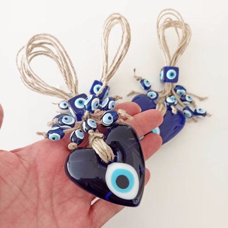 Car Accessories Evil Eye - Blauwe Turkse boze oog gelukshanger handgeweven