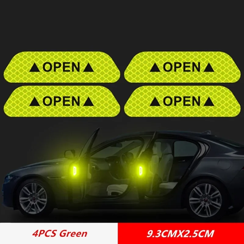 Car Accessories Quick Delivery - 4 stuks reflecterende autodeur-opzetstukken, veiligheids-waarschuwingsstickers, auto-accessoires,