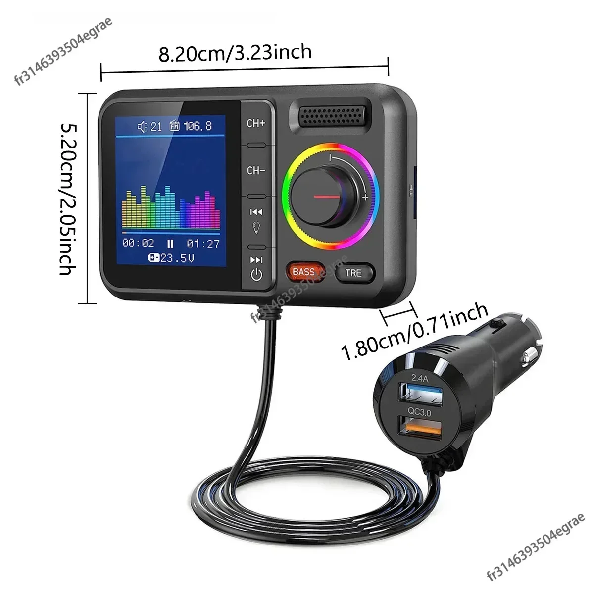 Draadloze FM-zender met groot  - Wireless Car Charger recensie en prijs